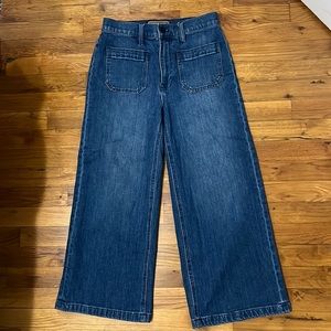 J.CREW WIDE LEG JEANS WITH FRONT POCKETS